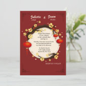 Chinesische Feierlichkeiten zur Hochzeit Einladung (Stehend Vorderseite)