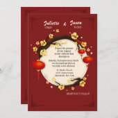 Chinesische Feierlichkeiten zur Hochzeit Einladung (Vorne/Hinten)