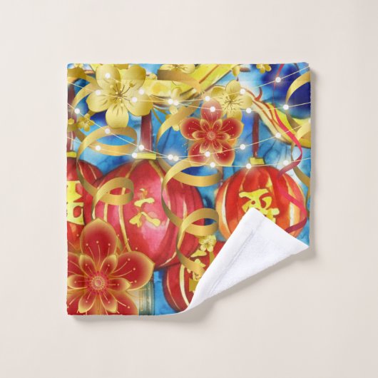Chinesische Feiern Badhandtuch Set (Waschlappen)