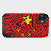 Chinesische Fingerabdruckflagge Case-Mate iPhone Hülle (Rückseite (Horizontal))