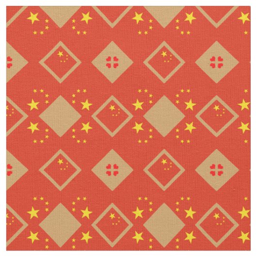 Chinesische Flag & China Trendy Fabric Mode Stoff (Nahaufnahme)