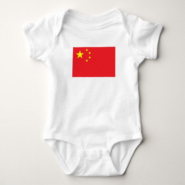 Chinesische Flagge Baby Strampler (Vorderseite)