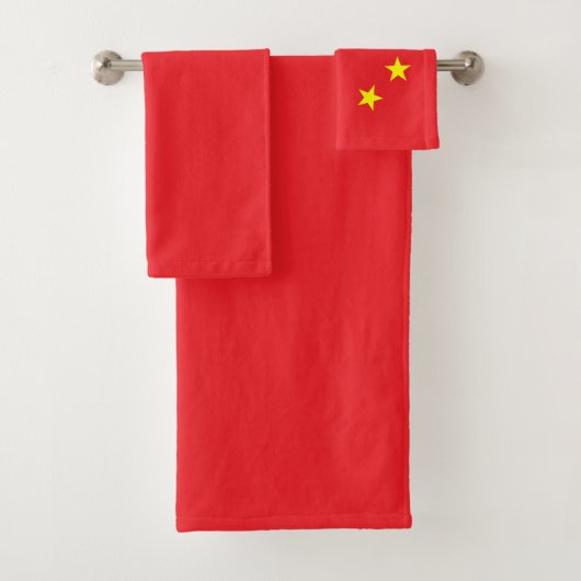 Chinesische Flagge Badhandtuch Set (Insitu)