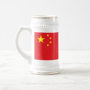 Chinesische Flagge Bierglas