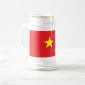 Chinesische Flagge Bierglas (Vorderseite Links)