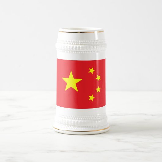 Chinesische Flagge Bierglas (Mittel)