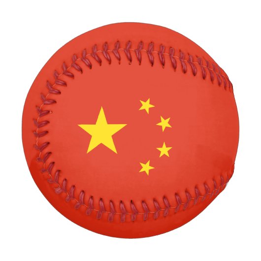 Chinesische Flagge (China) Baseball (Vorderseite Links)