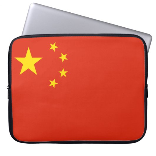 chinesische Flagge (China) Laptopschutzhülle (Vorderseite)