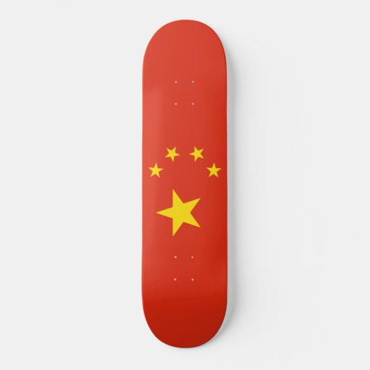 chinesische Flagge (China) Skateboard (Vorderseite)