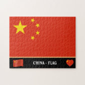 Chinesische Flagge / Chinesisches Land / China Puzzle (Horizontal)