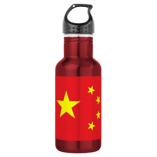 Chinesische Flagge Edelstahlflasche (Vorderseite)