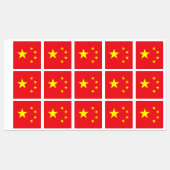 Chinesische Flagge Etiketten (Blatt)