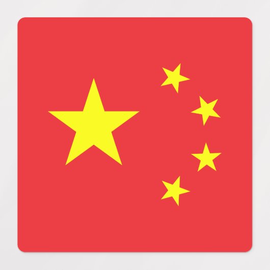 Chinesische Flagge Etiketten (Design 2)