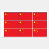 Chinesische Flagge Etiketten (Blatt)