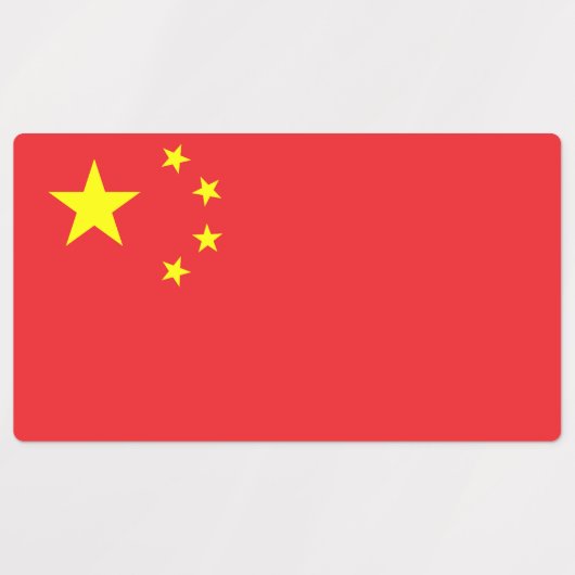 Chinesische Flagge Etiketten (Design 2)