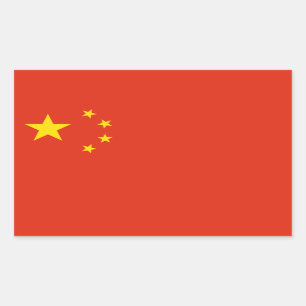 Chinesische Flagge, Flagge der China Rechteckiger Aufkleber