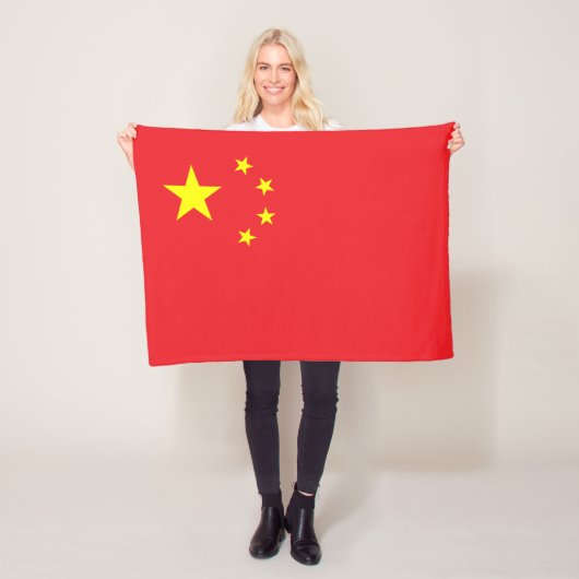 Chinesische Flagge Fleecedecke (Beispiel)