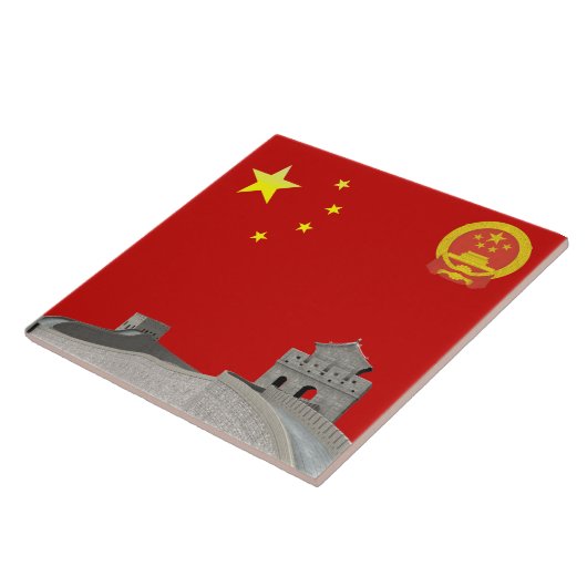 Chinesische Flagge Fliese (Seite)