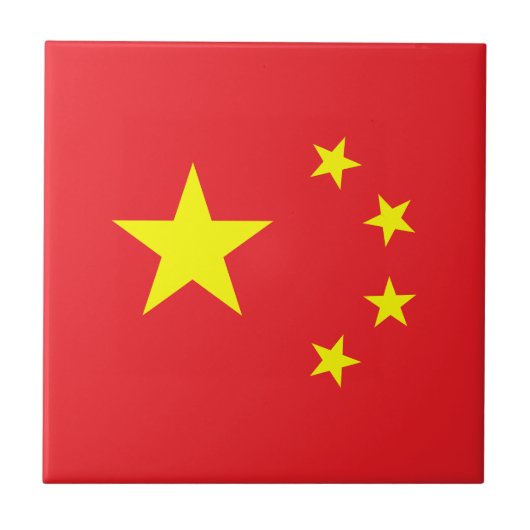 Chinesische Flagge Fliese (Vorderseite)