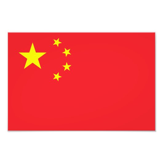 Chinesische Flagge Fotodruck (Vorne)