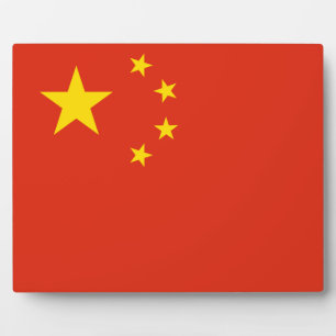Chinesische Flagge Fotoplatte