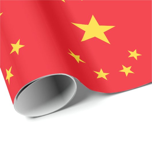 Chinesische Flagge Geschenkpapier (Rolleneckpunkt)