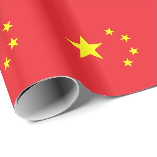 Chinesische Flagge Geschenkpapier (Rolleneckpunkt)