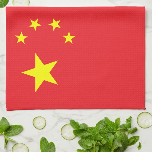 Chinesische Flagge Geschirrtuch (Gefaltet)