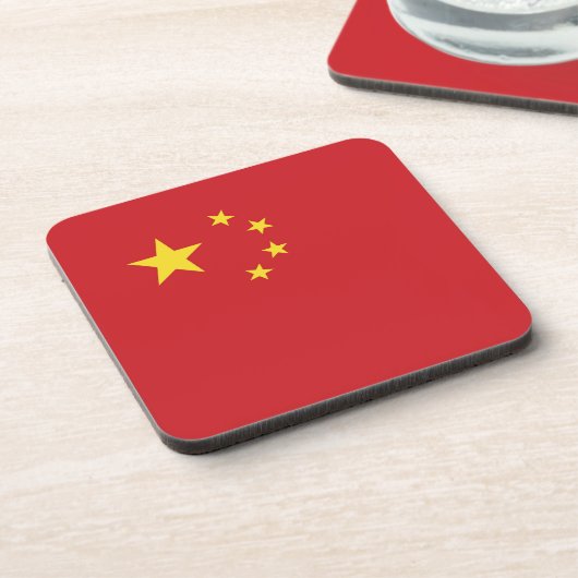 Chinesische Flagge Getränkeuntersetzer (Linke Seite)