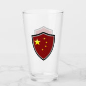 Chinesische Flagge Glas (Vorderseite)