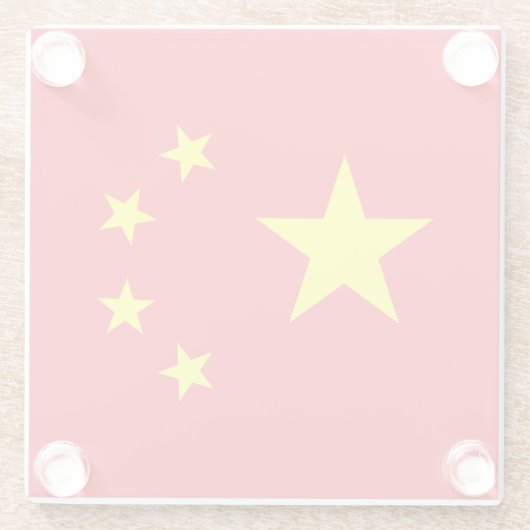 Chinesische Flagge Glasuntersetzer (Rückseite)