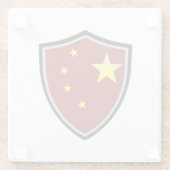 Chinesische Flagge Glasuntersetzer (Rückseite)