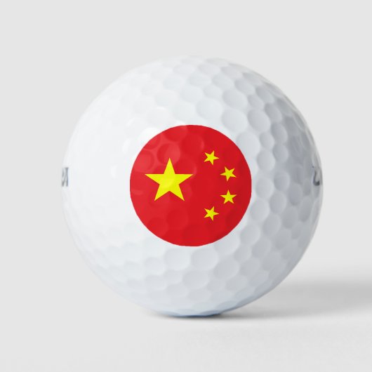 Chinesische Flagge Golfball (Vorderseite)
