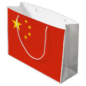 Chinesische Flagge Große Geschenktasche Große Geschenktüte (Rückseite Schrägansicht)