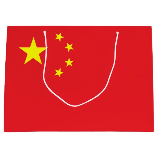 Chinesische Flagge Große Geschenktüte (Vorderseite)