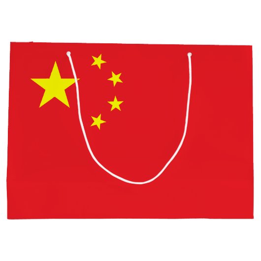 Chinesische Flagge Große Geschenktüte (Rückseite)