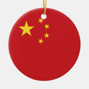 Chinesische Flagge Keramik Ornament