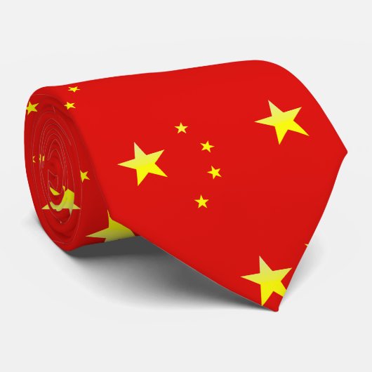 Chinesische Flagge Krawatte (Gerollt)