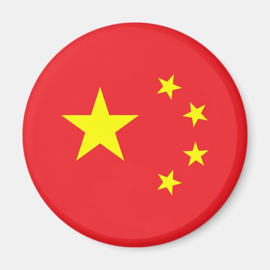 Chinesische Flagge Magnet (Vorne)