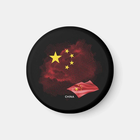 Chinesische Flagge Magnet (Vorne)