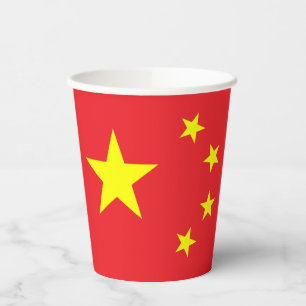 Chinesische Flagge Pappbecher