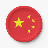 Chinesische Flagge Pappteller (Vorderseite)