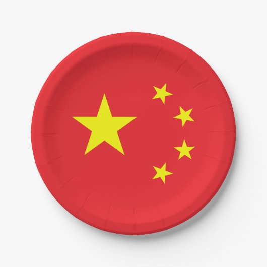 Chinesische Flagge Pappteller (Vorderseite)