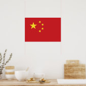Chinesische Flagge Poster (Küche)