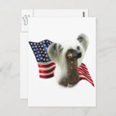 Chinesische Flagge Postkarte (Vorne/Hinten)