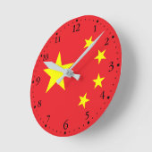 Chinesische Flagge Runde Wanduhr (Winkel)