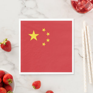 Chinesische Flagge Serviette