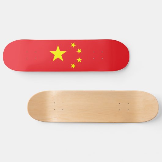 Chinesische Flagge Skateboard (Horizontal)