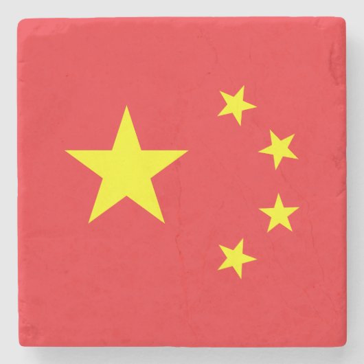 Chinesische Flagge Steinuntersetzer (Vorderseite)