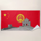 Chinesische Flagge Strandtuch (Vorderseite)